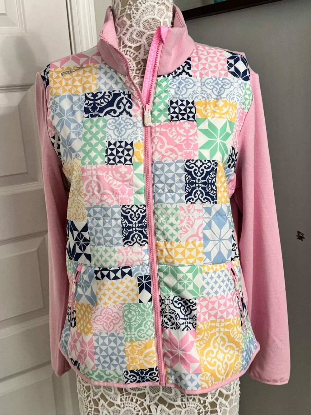 RLX Ralph Lauren Patchwork Quilted Golf Jacket Large NWT